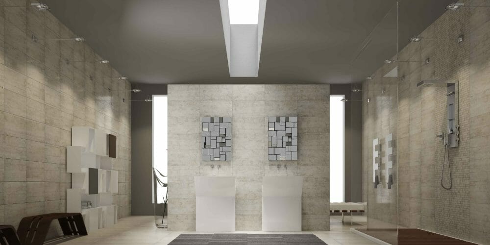 concrete bathroom tiles