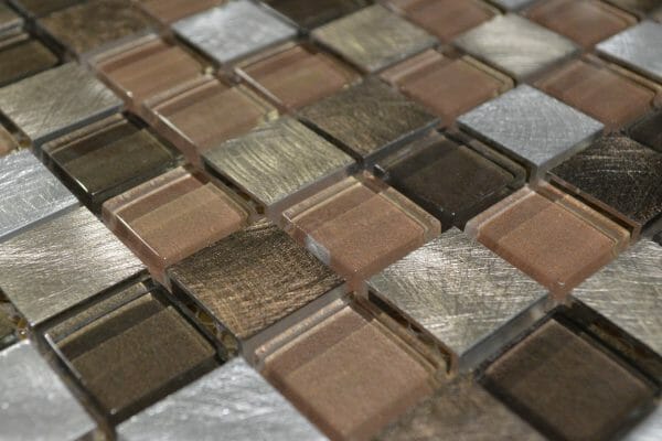 Metallic Copper mosaic tile 2.3 x 2.3cm (2 Angle)